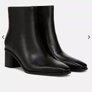 New Vince Gema Black Leather Boots 7.5 size